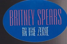 Britney Spears in the zone 4.75x3 inches promo never used