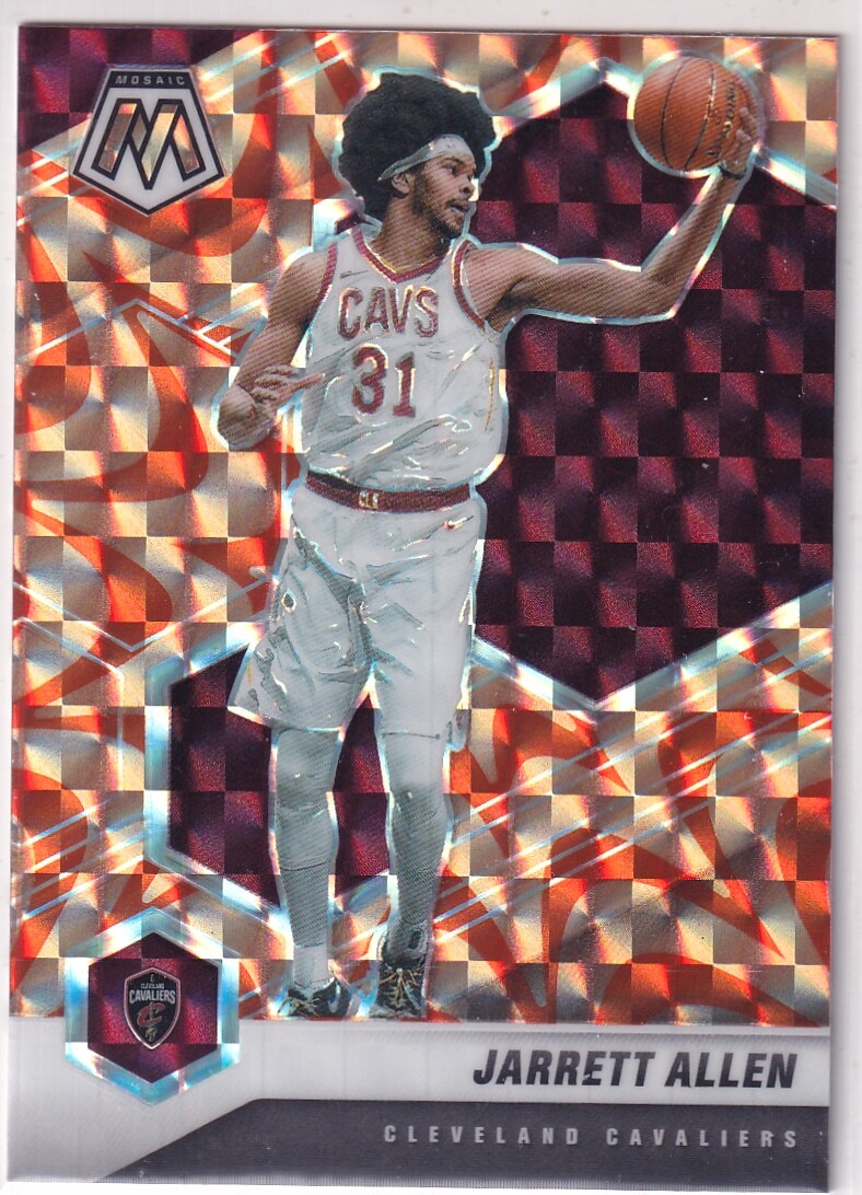 2020-21 Panini Mosaic #197 Jarrett Allen Mosaic Reactive Orange