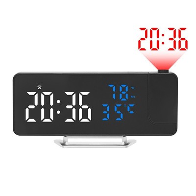 Multi functional clock temperature and humidity projection clock mirror LED cloc