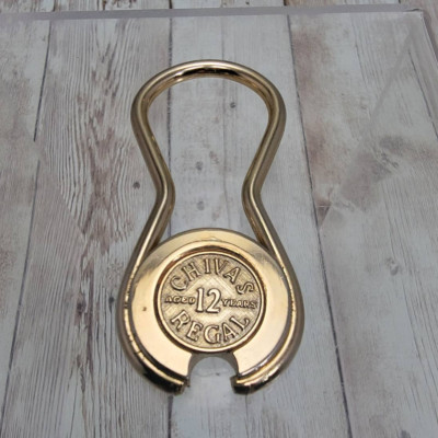 Chivas Regal Salute-A-24 KT Gold Plated Keychain Scotch Scottish Whiskey