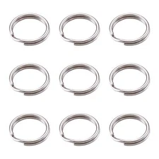 1000Pcs 15mm Round Split Key Rings 1/6 Inch Platinum Plated Metal Flat Rings ...