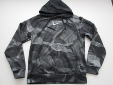 Mens Small Nike Allover Camo Fitness Hoodie sweatshirt gray