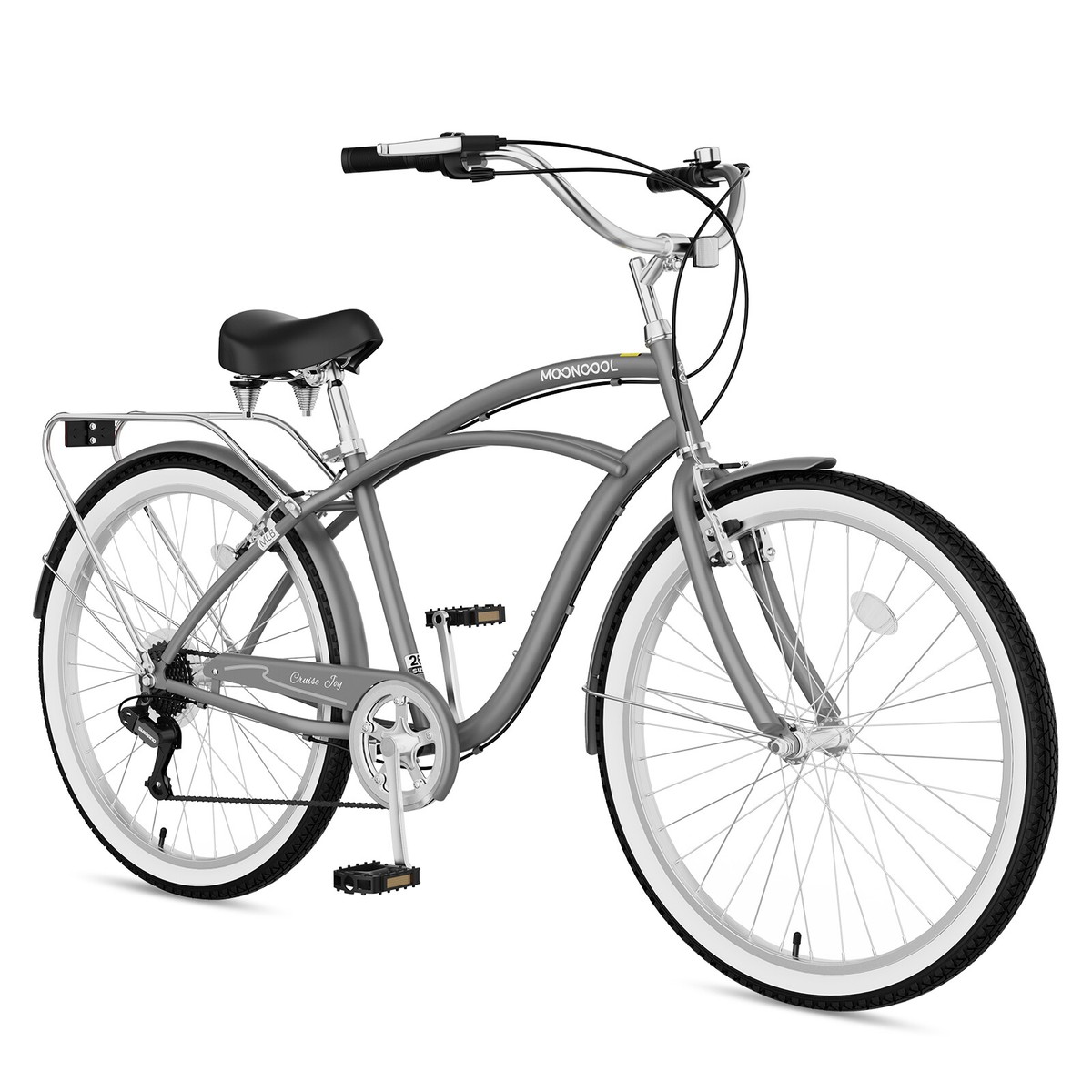 MOONCOOL Beach Cruiser Bike, 24 inch Commuter Bicycle for Adult