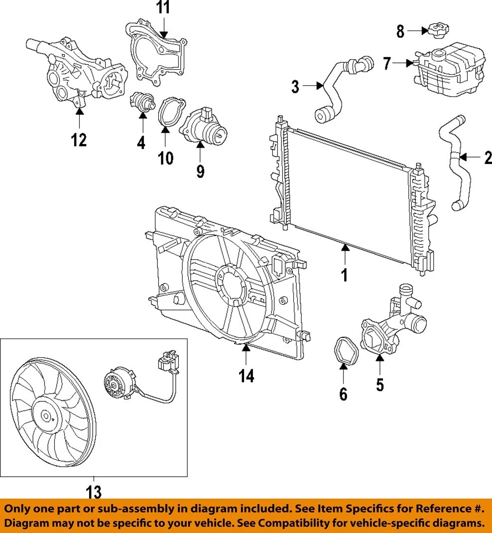 Chevrolet GM OEM 13-18 Sonic Radiator Coolant-Lower Hose 95167690 