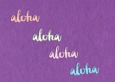 ALOHA  2 Hawaii die cuts scrapbook cards