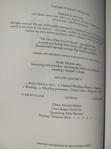 Swimming With Piranhas: Surviving the Politics of Professional Wrestling, , Brod - Picture 5 of 6