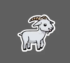 Goat Cartoon Sticker Horns Waterproof