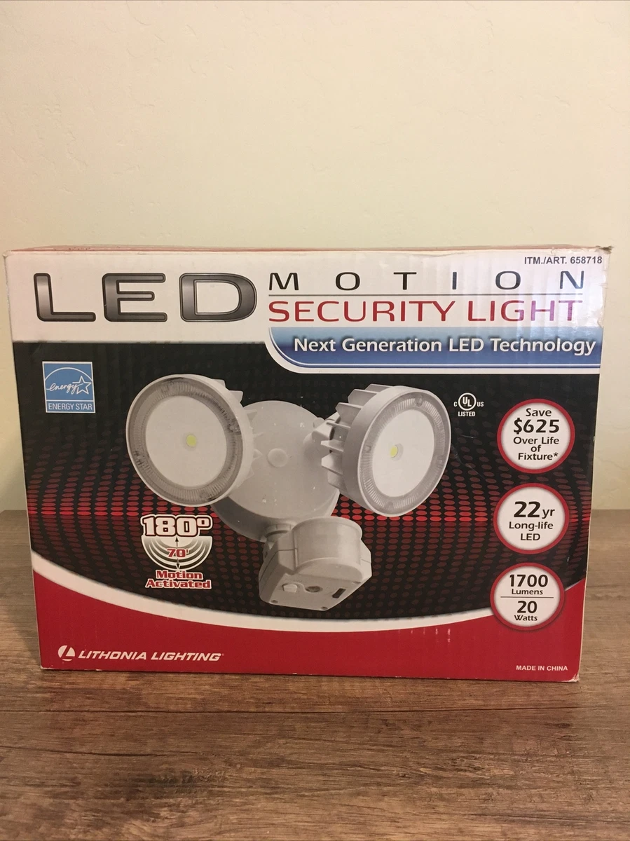 NEW Lithonia Lighting 180 White LED Motion Security Light 22 Yr