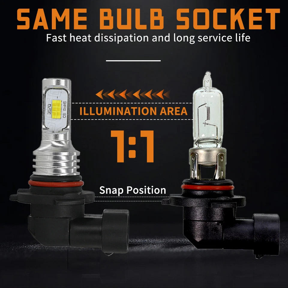 Combo de faros LED blancos de haz alto bajo para Toyota Highlander 2001-2007 Foto 3 de 4