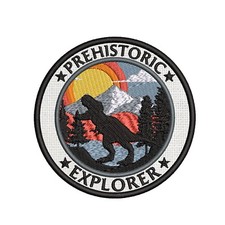 Jurassic Dinosaur Logo Tyrannosaurus Patch Embroidered DIY Iron-On Applique