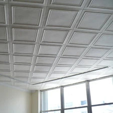 DIY Stratford Zeta R24W Ceiling Tile Glue Up 20x20 (21.12 sqft/lot) Plain White