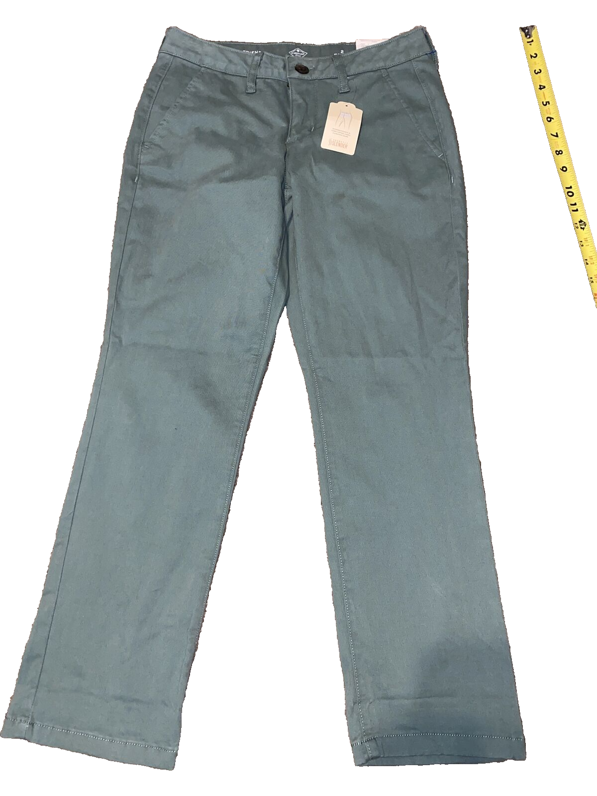 St Johns Bay Girlfriend Chino Pants Womens 2P Petite Mid Rise NWD! 44$MSRP!