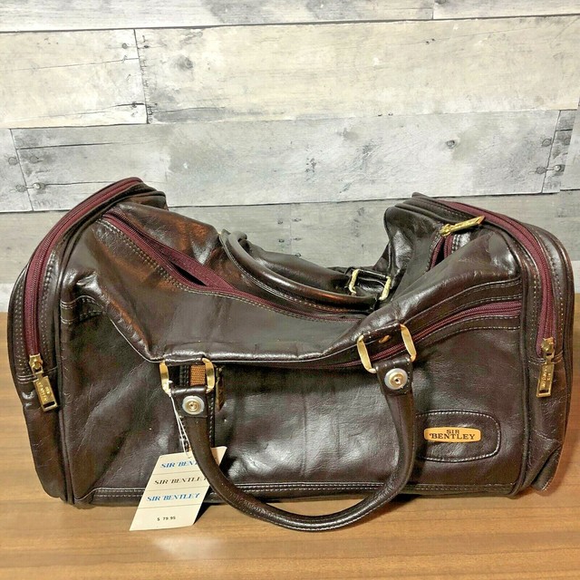 Vintage Sir Bentley Synthetic Leather Duffel Bag CarryOn with Tags! eBay