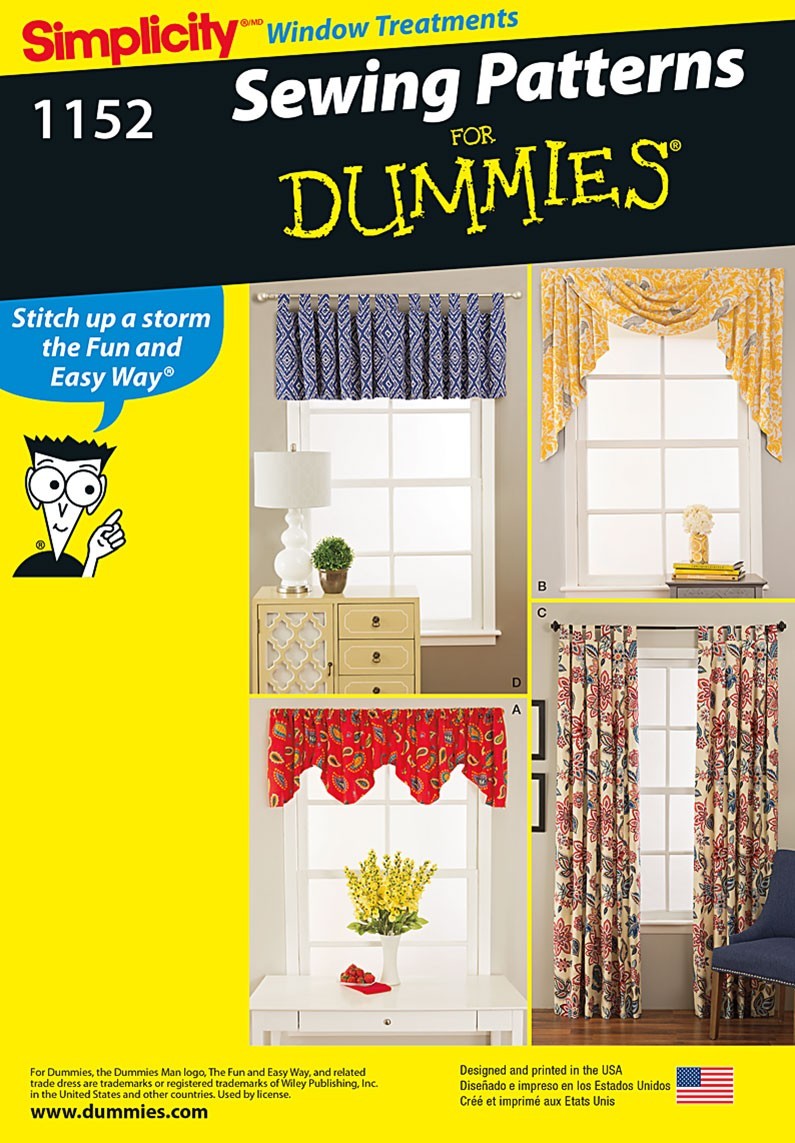 Simplicity SEWING PATTERN 1152 Window Treatments,Sewing Patterns For Dummies