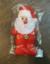 Fabric Santa Claus Christmas Ornament Decoration Tree Set Of 6 