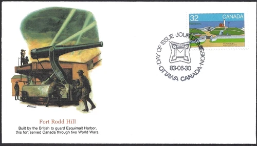 🍁Canada  #985   "FORT RODD HILL BC."    Brand New 1983  Fleetwood Cover