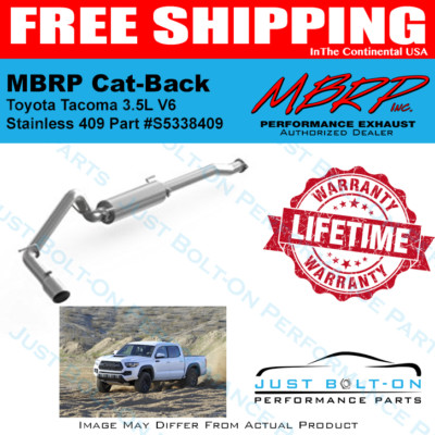 MBRP 3in Cat-Back Single Side Exit 2016-2023 Tacoma 3.5L Stainless 409 S5338409