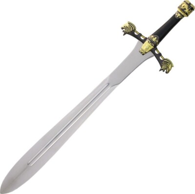 Art Gladius Persian Sword 31'' UNSHARPENED Carbon Steel Blade Metal Alloy Handle