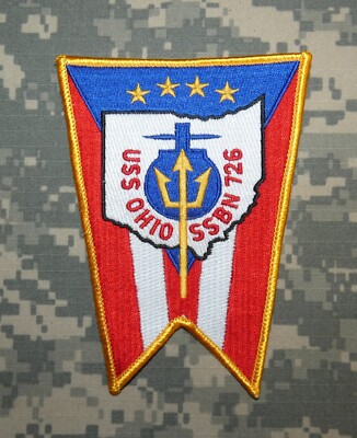 US Navy USS Ohio SSBN 726 Submarine Embroidered Full Color Patch