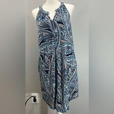 Banana Republic Pocket Dress Paisley Sleeveless Size Medium