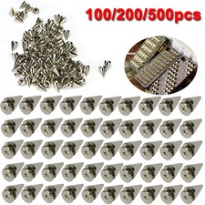 Silver Spot Cone Screw Metal Studs Leather craft Rivet Bullet Spikes Leather DIY