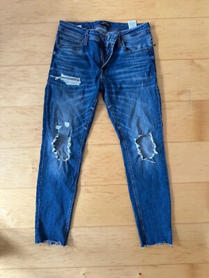 Jack & Jones Liam Jeans Herren W32 L32 Destroyed Used Look Denim