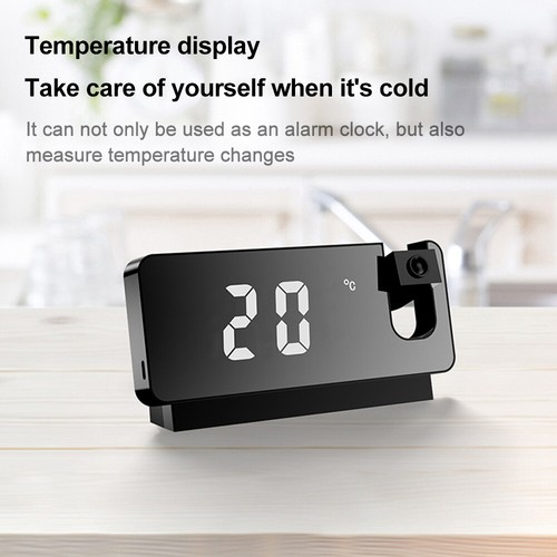 LED Digital Smart Wecker Projektion Temperatur Zeit Projektor LCD Display - Bild 10 von 16