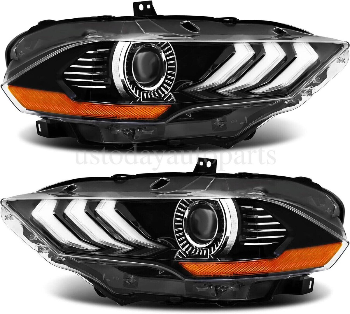 OE Quality Led Projector Headlights &ndash; Set (MUSTANG 18-21 USA