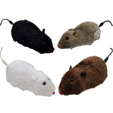 4 Pcs Clockwork Mouse Wind Up Mice Toys Cat Self Moving Squeaking Catch