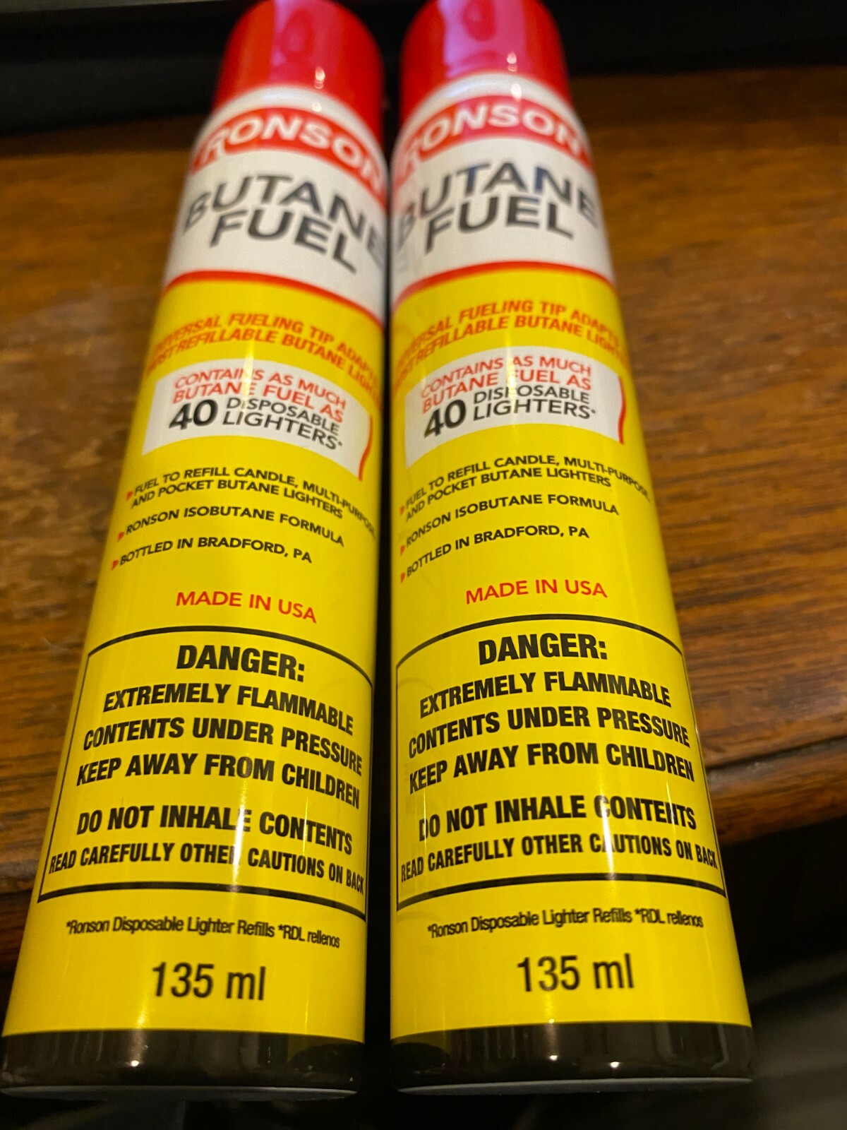 RONSON BUTANE FUEl 135 ML /4.565 fl oz LOT of 4 bottles