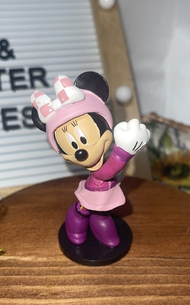 Disney Minnie Mouse Figurine  Race Car Driver PVC Figure