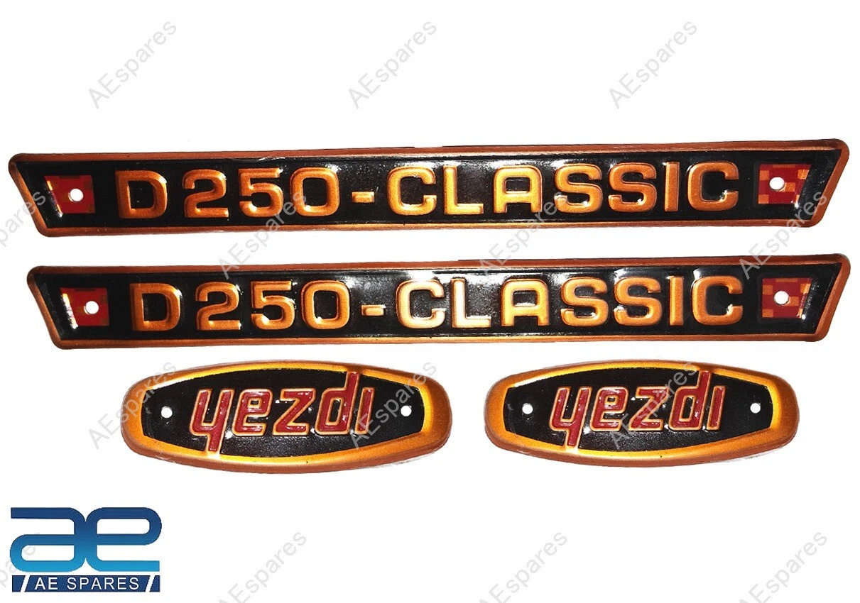 Emblem Badges Motif Petrol Tank Badge Kit for Vintage Yezdi Jawa Classic D250