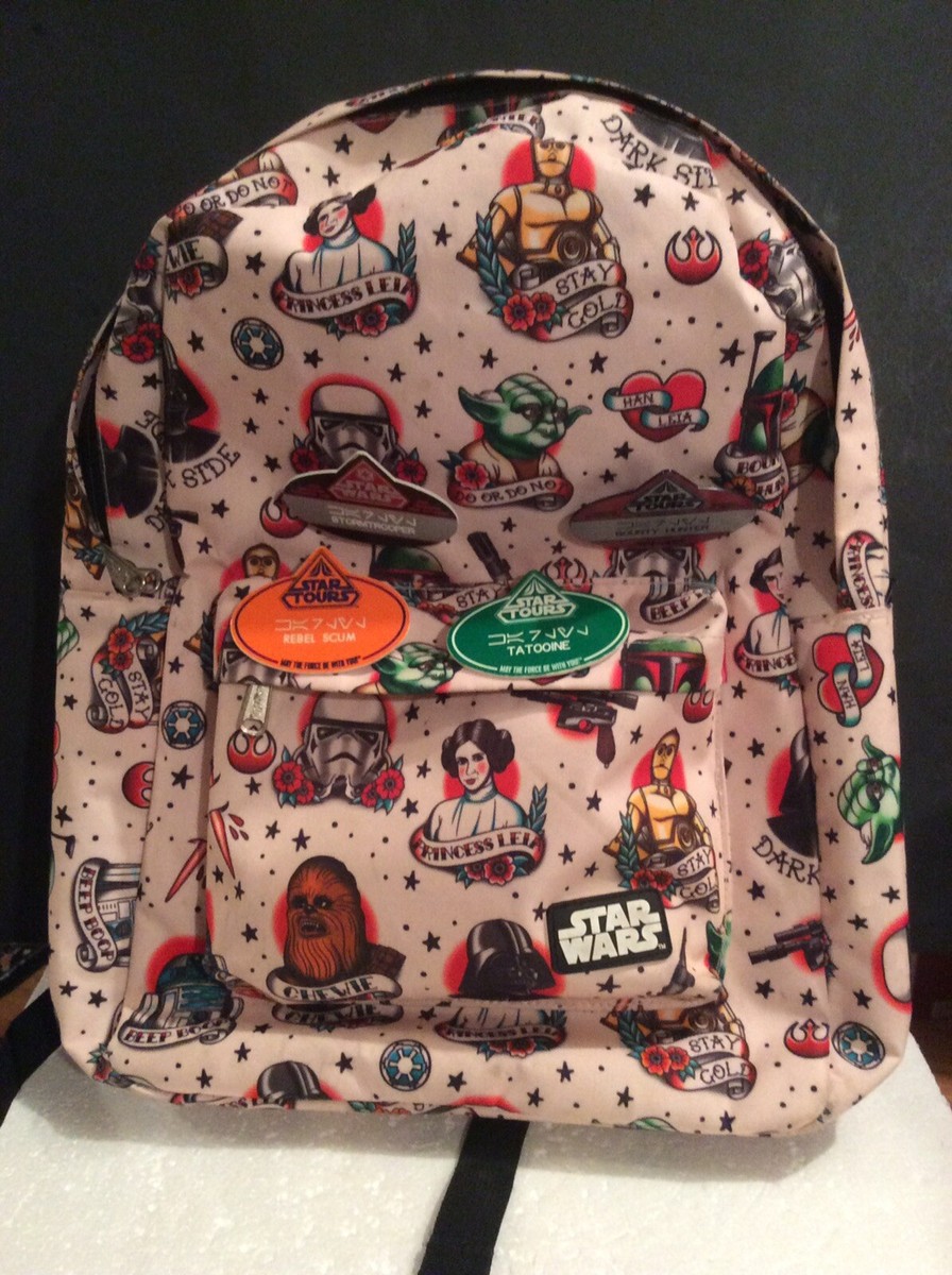 LOUNGEFLY STAR WARS LARGE CANVAS BACKPACK w/ (4) 2013-14  display picture 1