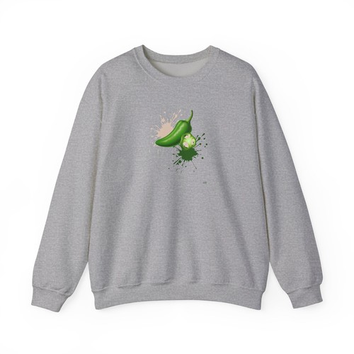 Jalapeño Pepper Abstract Paint Splatter Sweatshirt | Trendy Oversized Crewneck - 第 16/47 張圖片