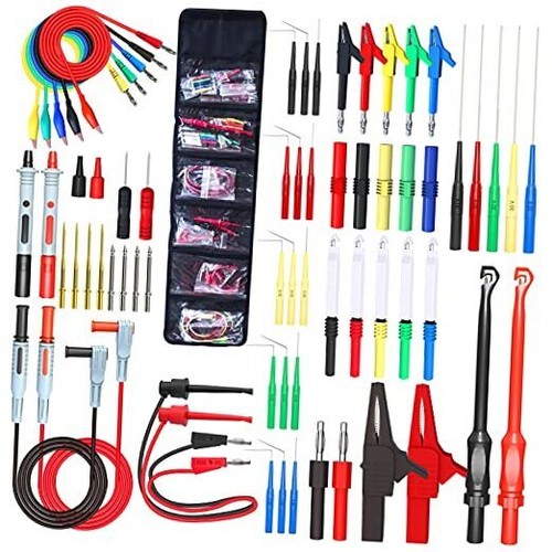 Kit De Cordons De Test Pour Multimètre - Sondes Back Probe, Fiches Banane 4mm, Marque Cleqee