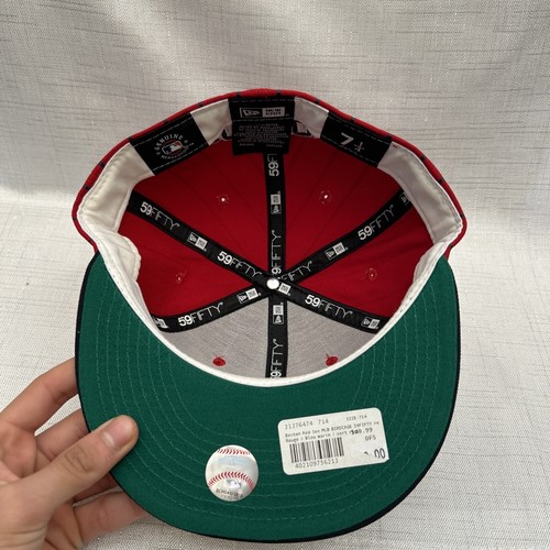 New Era x MLB Boston Red Sox Pinstripe 59fifty Fitted Hat Cap Sz 7 1/4 - 第 5/7 張圖片