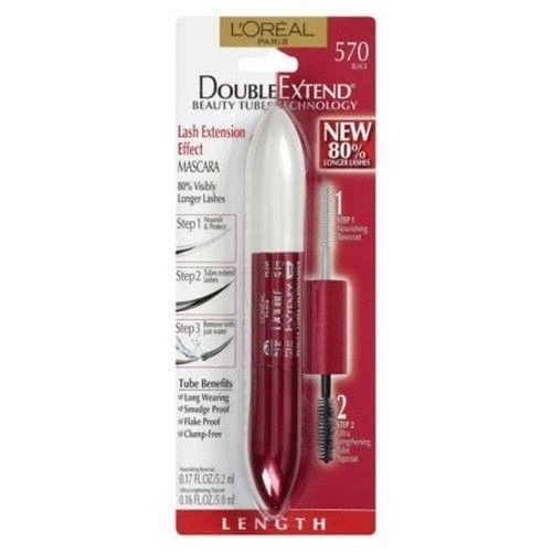 Mascara Loreal Double Extend beauty Tubes Technology 0.17oz #570 Black - Image 1 of 1