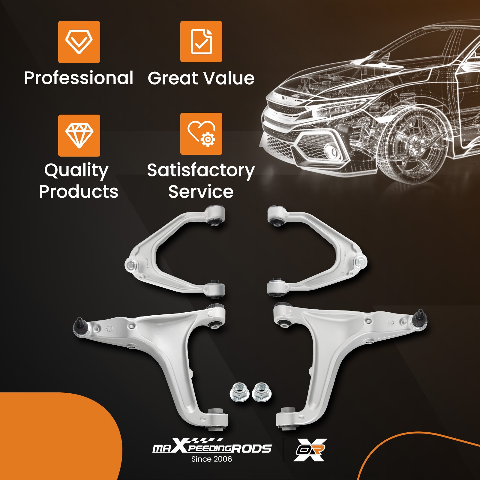 Maserati Quattroporte 2014 FRONT+UPPER Control arm