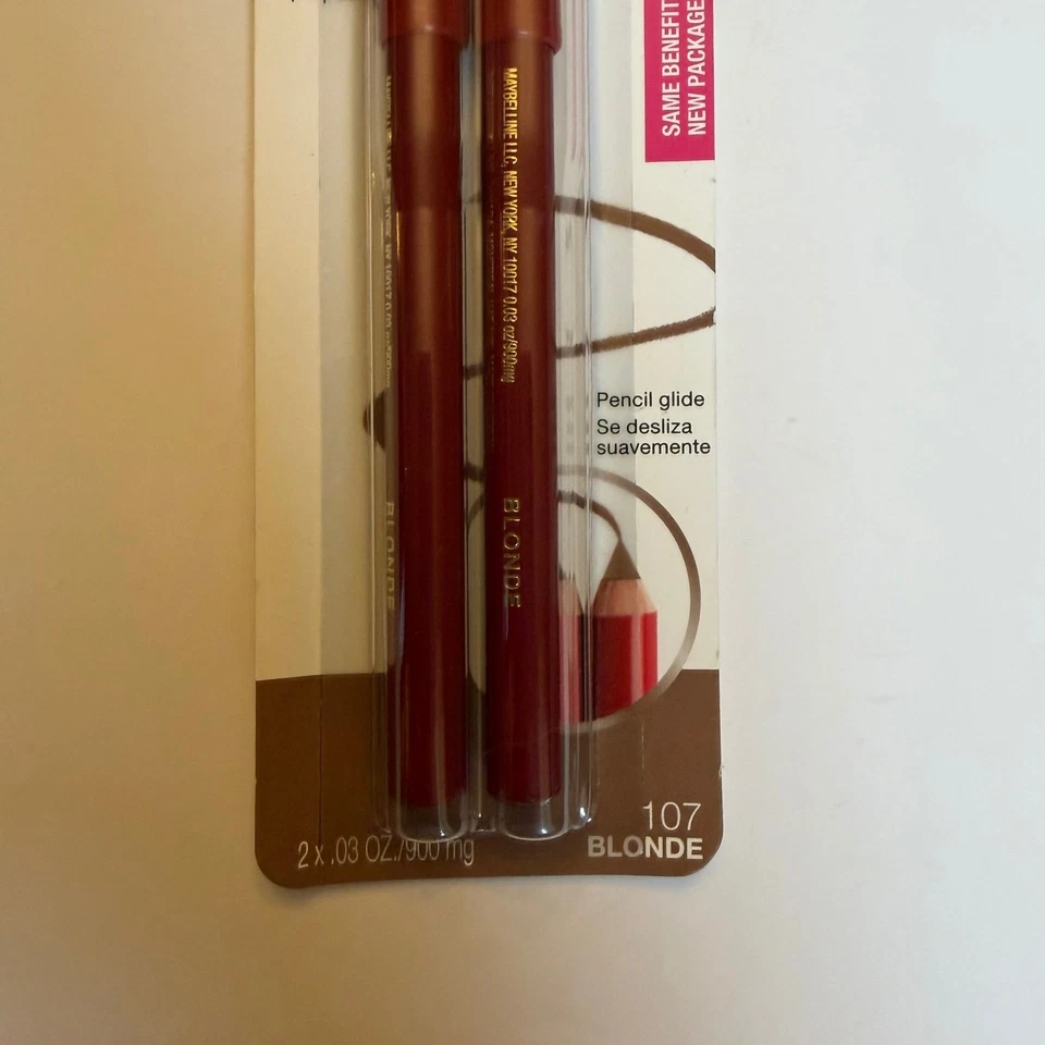 Maybelline Expert Wear Twin Eye & Brow Pencils 107 Blonde 2 Pack Waterproof - Image 2 of 4