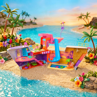 POLLY POCKET J1680 SO HIP CRUISE SHIP / MATTEL 2006