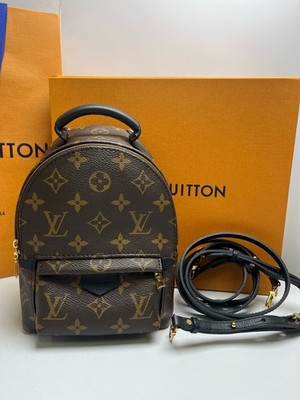 LV Louis Vuitton Palm Springs Mini Monogram Coated Canvas Backpack Authentic