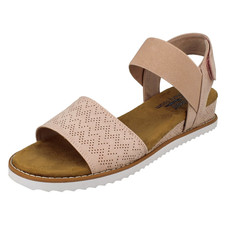 Ladies Low Wedge Desert Kiss Bobs 31440 Nude Blush SKECHERS Sandals Size 3, 36