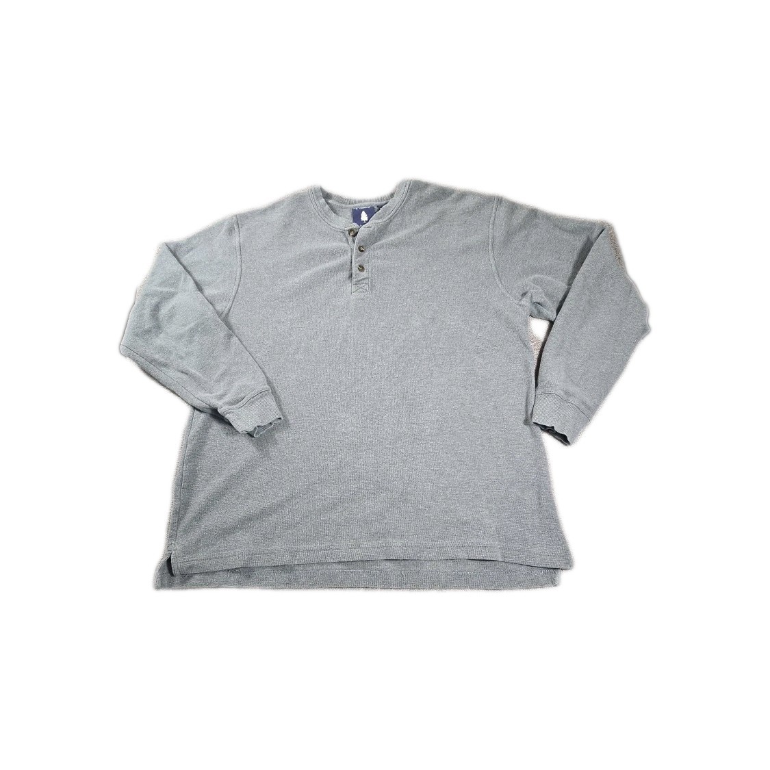 Mens Roundtree & Yorke Outdoors Thick Henley Heavy XL Grey 