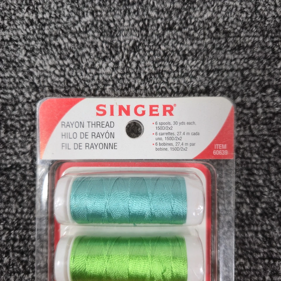 Singer Notions 60639 Rayon Thread Pack 6 Spools 30 yds Each Light & Dark Shades - Image 2 of 4