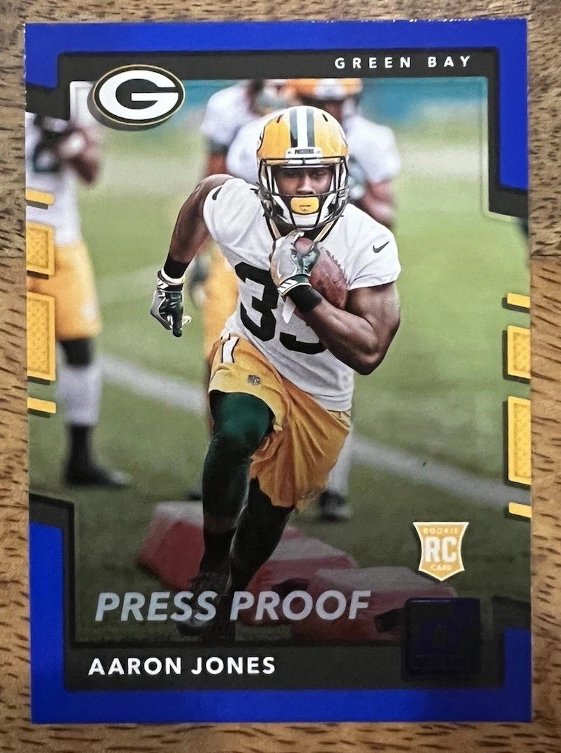 2017 Panini Donruss - Rookies Aaron Jones #385 Press Proof Blue (RC)