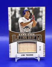 2024 Leaf Lumber Jim Thome #GUL-44 Game-Used Bat Relic /40 HOF Power Hitter SP
