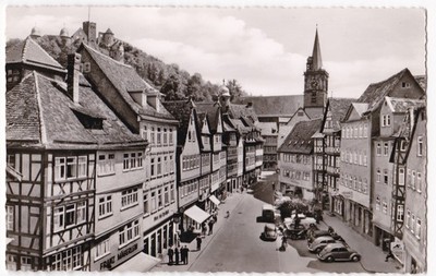 AK Wertheim am Main Marktplatz alte Ansicht Automobile Passanten Geschäfte