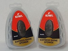 Kiwi Express Shoe Shine Polish Sponge Black Lot of 2