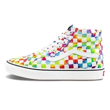 MENS VANS COMFYCUSH SK8-HI CHECKERBOARD SIZE 11.5 VN0A3WMCWWX NEW