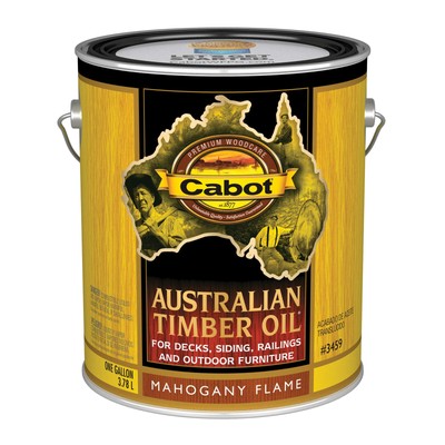 Australian Timber Oil Wood Stain and Protector, Mahogany Flame, 1 Gallon